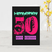 50パーソナライズされた番目の誕生日グリーティングカード カード (黄色い花)