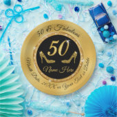 50パーソナライズされた番目の誕生日プレート ペーパープレート (パーティー)