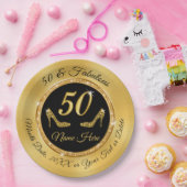 50パーソナライズされた番目の誕生日プレート ペーパープレート (パーティー)