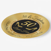 50パーソナライズされた番目の誕生日プレート ペーパープレート (アングル)