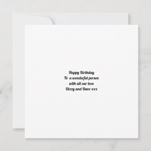 50パーソナライズされた番目の誕生日写真テンプレートモダン (裏面)