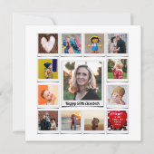 50パーソナライズされた番目の誕生日写真テンプレートモダン (正面)