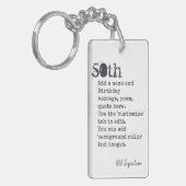 50パーソナライズされた番誕生日詩,引用文,ことわざ キーホルダー (正面左)