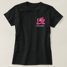 50パーソナライズされた素晴らしい50誕生日ホットピンク Tシャツ