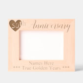 50パーソナライズされた結婚周年記念 レーザー彫刻フレーム (正面)