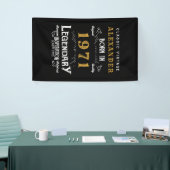 50パーソナライズされた誕生日1971生まれヴィンテージ黒 横断幕 (トレードショー)