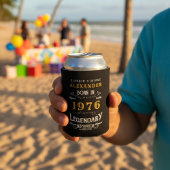 50パーソナライズされた誕生日1971生まれヴィンテージ黒 缶クーラー