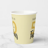 50パーソナライズされた誕生日50と素晴らしいスクリプト 紙コップ (左)