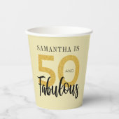 50パーソナライズされた誕生日50と素晴らしいスクリプト 紙コップ (正面)