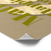 50パーソナライズされた金ゴールド結婚記念日 ポスター (角)