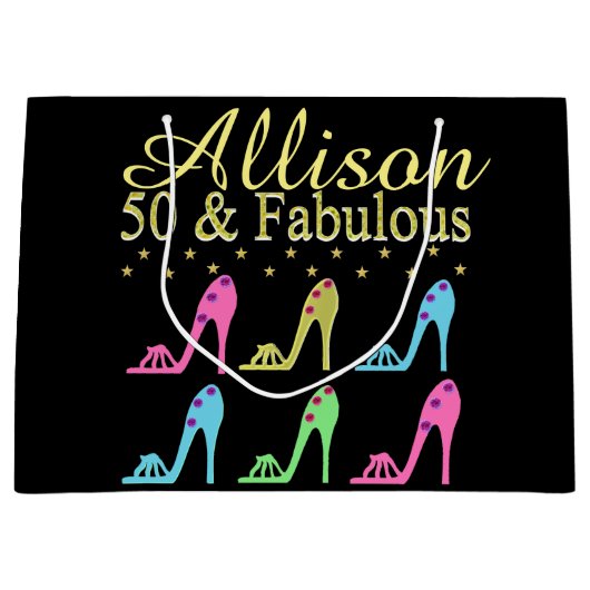 50パーソナライズされた&素晴らしい靴クイーン抱き枕 ラージペーパーバッグ (正面)