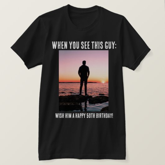 50パーソナライズされたthおもしろいマイルストン誕生日Tシャツ Tシャツ (デザイン正面)