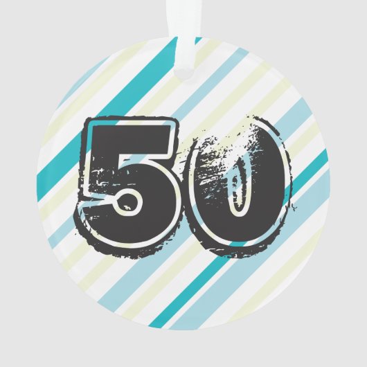 50パーソナライズされたth誕生日ホリデーキープサケ オーナメント (裏面)