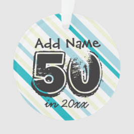 50パーソナライズされたth誕生日ホリデーキープサケ オーナメント