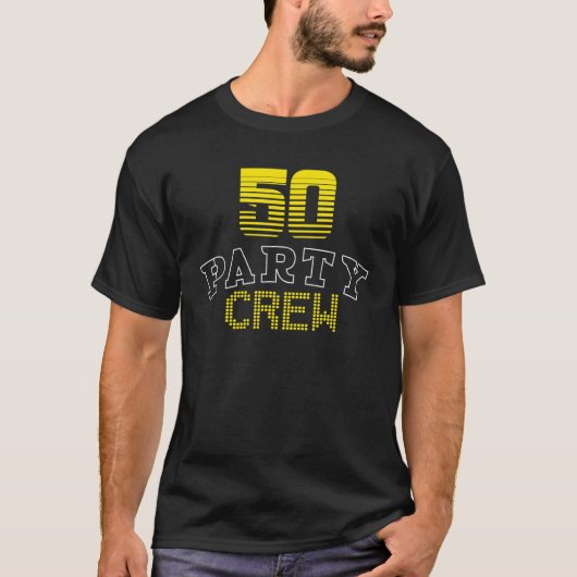 50パーティークルー第50誕生日分隊マッチングファミリー Tシャツ (正面)