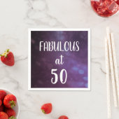 50パープル誕生日パーティナプキンスで素晴らしい スタンダードカクテルナプキン (インサイチュ)