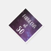 50パープル誕生日パーティナプキンスで素晴らしい スタンダードカクテルナプキン (角)