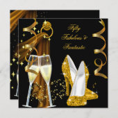 50ファブラス&ファンタスティックゴールデンシャンパンパーティー 招待状 (正面/裏面)