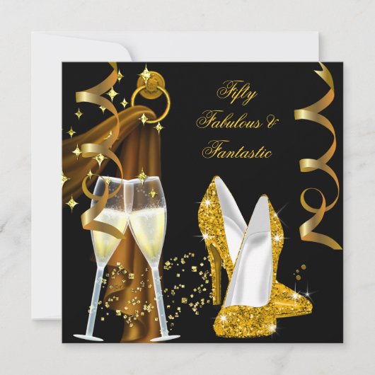 50ファブラス&ファンタスティックゴールデンシャンパンパーティー 招待状 (正面)