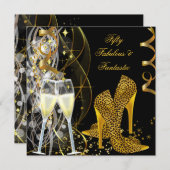 50ファブラス&ファンタスティックLeopardシャンパンパーティー 招待状 (正面/裏面)