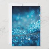 50ファブルースブルーシルバーグリッタードレス誕生日 招待状 (裏面)