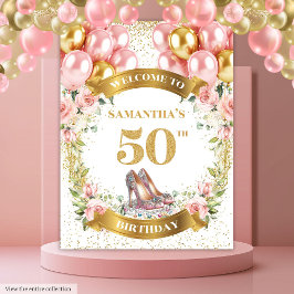 50ファンシー誕生日ボホウォーター色フローラバナー タペストリー