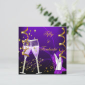 50ファンタスティックパープル金ゴールドシャンパンシューズ 招待状 (スタンド正面)