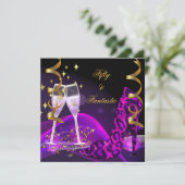 50ファンタスティックパープル金ゴールドヒョウ靴 招待状 (スタンド正面)