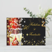 50ファンタスティックレッド金ゴールドシャンパンパーティー 招待状 (スタンド正面)