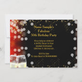 50ファンタスティックレッド金ゴールドシャンパンパーティー 招待状 (裏面)