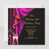 50ファンタスティック&ファンタスティックなピンクシャンパンパーティー 招待状 (裏面)