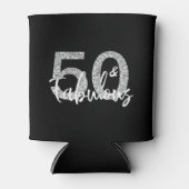 50フィフティウスと素晴らしい誕生日シルバーグリッター 缶クーラー (正面)