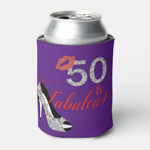 50フィフティウスと素晴らしい誕生日シルバーグリッター 缶クーラー