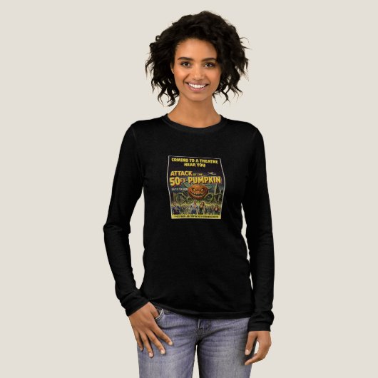 50フィートのカボチャの攻撃 トライブレンドTシャツ (正面全体)
