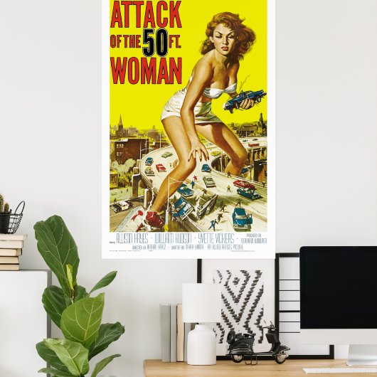 50フィートの女性の攻撃 ポスター (ホームオフィス)