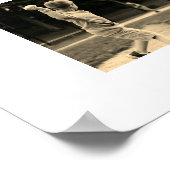 50フォトコラージュパーソナライズされた（セピア） ポスター (角)