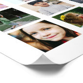 50フォトコラージュパーソナライズされた ポスター (角)