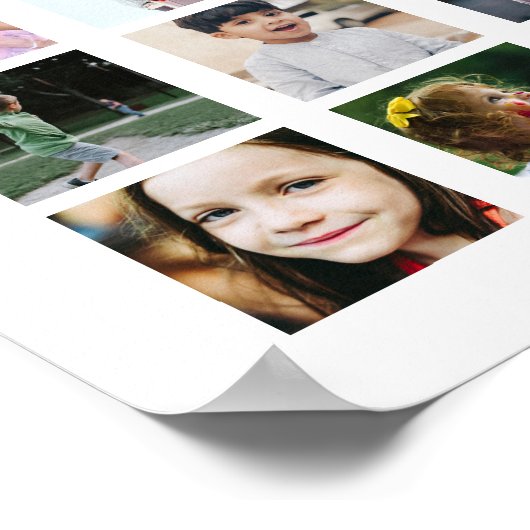 50フォトコラージュパーソナライズされた ポスター (角)
