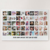 50フォトコラージュユニークDIYパーソナライズされた ジグソーパズル (横)