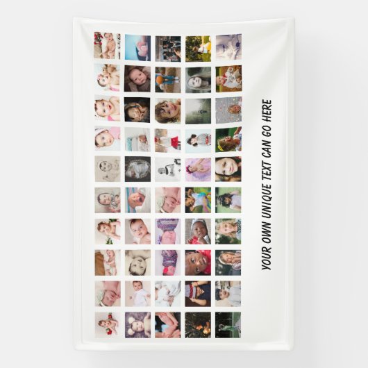 50フォトコラージュユニークDIYパーソナライズされた 横断幕 (縦)