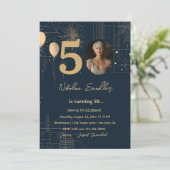 50フォーマル歳クラシックの誕生日パーティー 招待状 (スタンド正面)