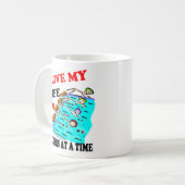 50メートル一度に コーヒーマグカップ (正面左)