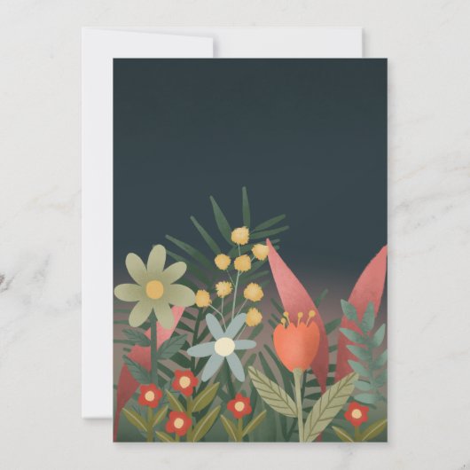 50モダンとエレガント素晴らしい誕生日インビタ 招待状 (裏面)