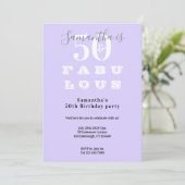 50モダンと素晴らしいパープル50th誕生日パーティー 招待状 (スタンド正面)