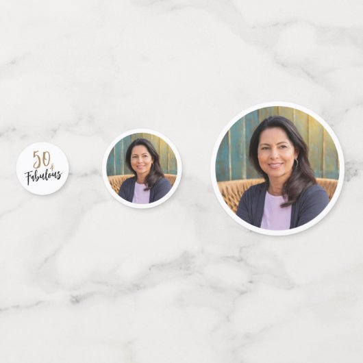 50モダンと素晴らしい写真50誕生日 コンフェッティ (正面)