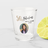 50モダンと素晴らしい写真50誕生日 ショットグラス (正面)