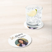 50モダンと素晴らしい写真50誕生日 ラウンドペーパーコースター (インサイチュ)