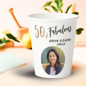 50モダンと素晴らしい写真50誕生日 紙コップ