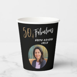 50モダンと素晴らしい写真50誕生日 紙コップ