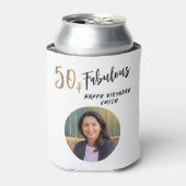 50モダンと素晴らしい写真50誕生日 缶クーラー (缶正面)